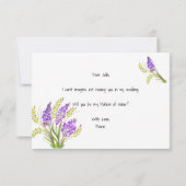 Bent u mijn matroos van eervolle Waterverf Lavende (Achterkant)