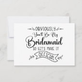 Bent u mijn uitnodiging voor het Bridesmaid? (Voorkant)