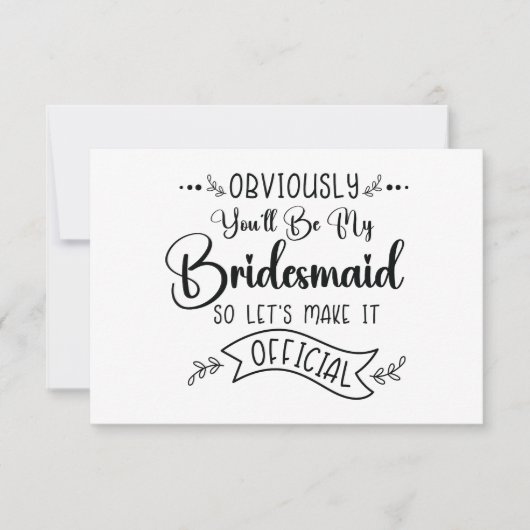 Bent u mijn uitnodiging voor het Bridesmaid? (Voorkant)