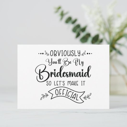 Bent u mijn uitnodiging voor het Bridesmaid? (Staand voorkant)