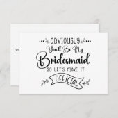 Bent u mijn uitnodiging voor het Bridesmaid? (Voorkant / Achterkant)