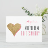 Bent u mijn uitnodiging voor het Bridesmaid? (Staand voorkant)