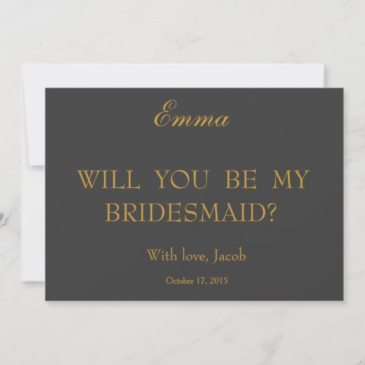 Bent u mijn uitnodiging voor het Bridesmaid? (Voorkant)