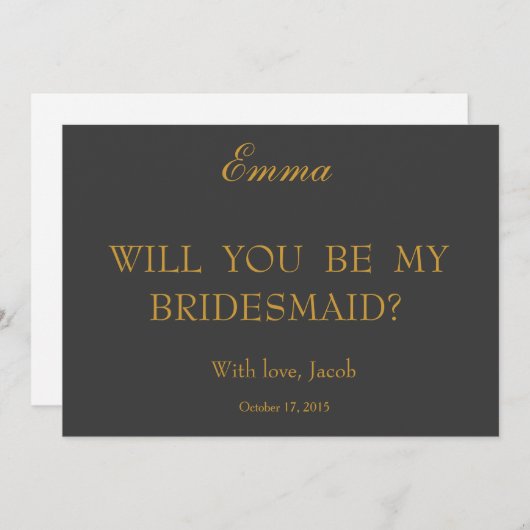 Bent u mijn uitnodiging voor het Bridesmaid? (Voorkant / Achterkant)