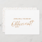 "Bent u onze ambtenaar?" | Goud Roos met briefing Kaart (Voorkant / Achterkant)