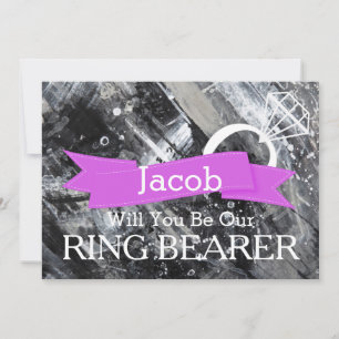 Bent u onze Ring Bearer Wooden Uitnodiging? Kaart