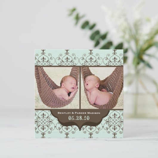 Bentley James BIrth Announements Aankondiging (Staand voorkant)