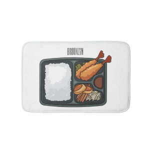 Bento-cartoon illustratie badmat