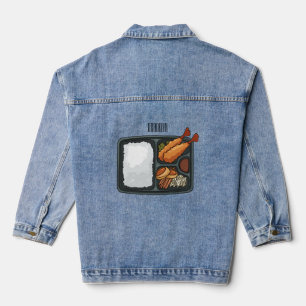 Bento-cartoon illustratie denim jacket