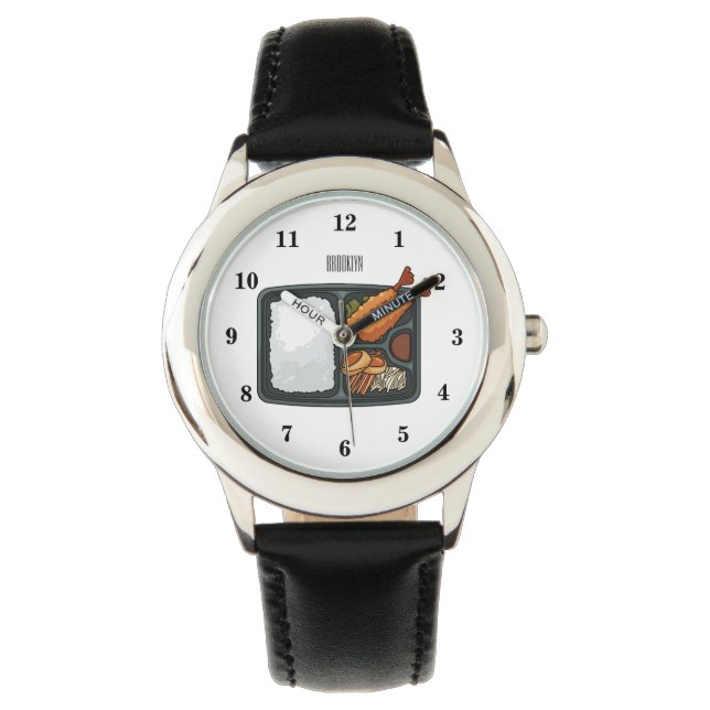 Bento-cartoon illustratie horloge (Voorkant)