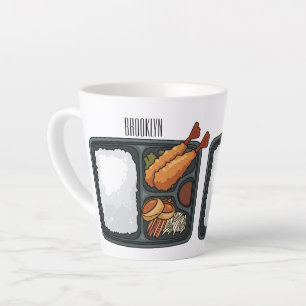 Bento-cartoon illustratie latte mok