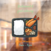 Bento-cartoon illustratie raamsticker (Vel 2)