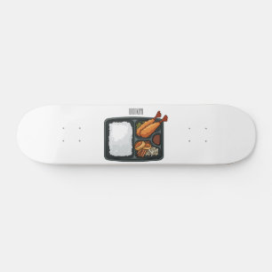 Bento-cartoon illustratie skateboard