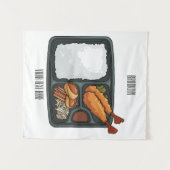 Bento-cartoon illustratie wandkleed (Voorkant (horizontaal))