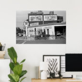 Benton Harbor Filling Station, jaren 1940 Poster (Thuiskantoor)