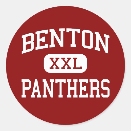 Benton - Panters - Middelbare school - Benton Arka Ronde Sticker (Voorkant)