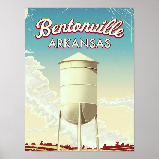 Bentonville, Arkansas affiche de voyage. (Devant)