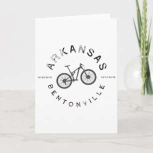 Bentonville Arkansas Mountainbike T-shirt Kaart