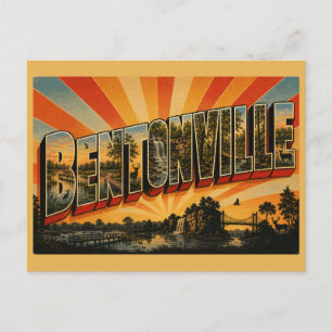 Bentonville Arkansas Ozark Wetland Bos Kunst Briefkaart