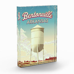 Bentonville, Arkansas reisposter. Fotoblokken