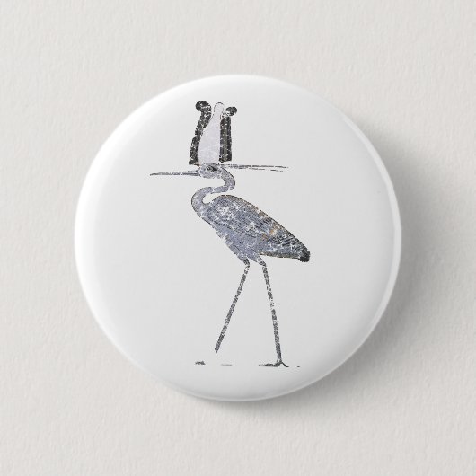 Benu Bird Ronde Button 5,7 Cm (Voorkant)