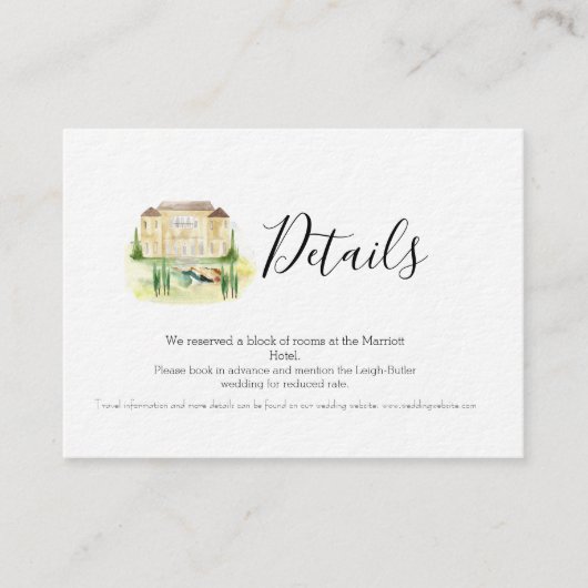 Benvenuti Italia Villa Mariage Détails Carte (Devant)
