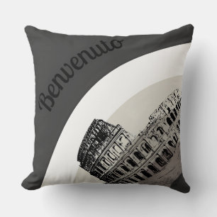 Benvenuto Rome Colosseum Retro Art Sierkussen