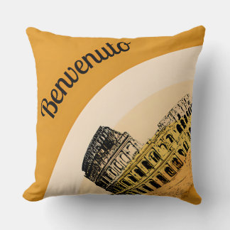 Benvenuto Rome Colosseum Retro Art Sierkussen