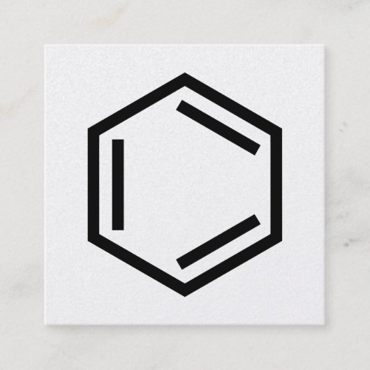 BENZENE RING SYMBOL VIERKANTE VISITEKAARTJE (Voorkant)