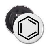 BENZENE RING SYMBOOL BUTTON FLESOPENER (Voorkant)