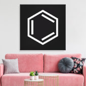 BENZENE RING SYMBOOL CANVAS AFDRUK (Insitu (Woonkamer))