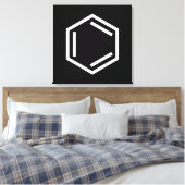 BENZENE RING SYMBOOL CANVAS AFDRUK (Insitu (Slaapkamer))