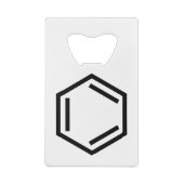 BENZENE RING SYMBOOL KREDIETKAART FLESSENOPENER (Achterkant)