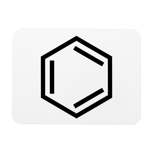 BENZENE RING SYMBOOL MAGNEET (Horizontaal)