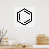 BENZENE RING SYMBOOL POSTER (Keuken)