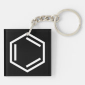 BENZENE RING SYMBOOL SLEUTELHANGER (Achterkant)