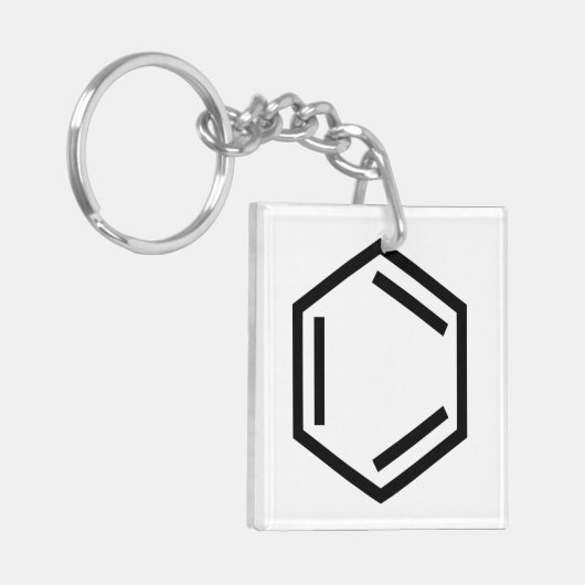 BENZENE RING SYMBOOL SLEUTELHANGER (Voorkant Links)