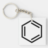 BENZENE RING SYMBOOL SLEUTELHANGER (Voorkant)