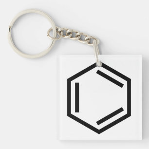 BENZENE RING SYMBOOL SLEUTELHANGER