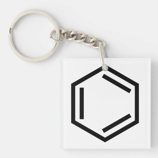 BENZENE RING SYMBOOL SLEUTELHANGER (Voorkant)