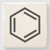 BENZENE RING SYMBOOL STENEN ONDERZETTER (Voorkant)