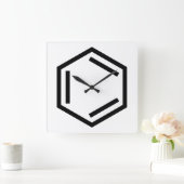 BENZENE RING SYMBOOL VIERKANTE KLOK (Huis)