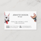 Benzetjes en afspeeltijd met QR-code Dog Visitekaartje (Achterkant)