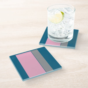 Benzine Blauw CottonCandy Glazen Onderzetter