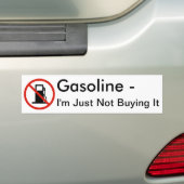 Benzine - ik koop het gewoon niet bumpersticker (Op auto)