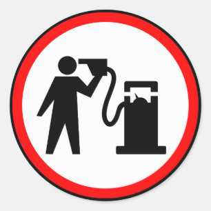 Benzinedicide Ronde Sticker