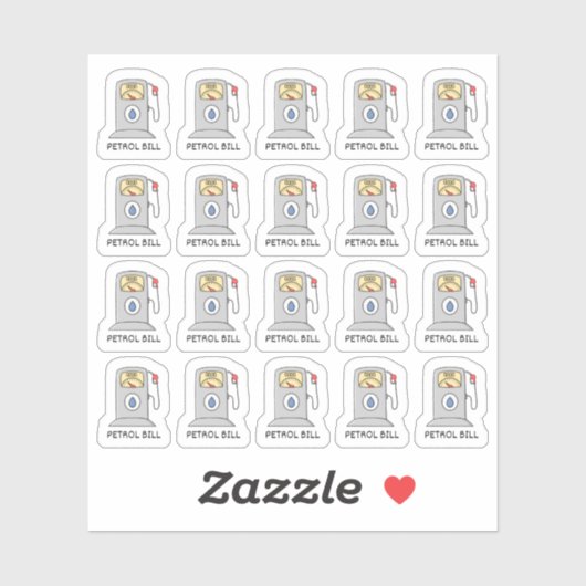 Benzinepomp Benzine Bill Tracker Herinnering Plann Sticker (Vel)