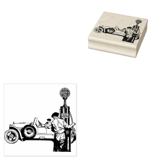 benzinestation Rubber Stamp Rubberstempel (Gestempeld)