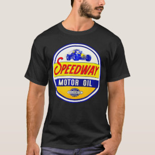 Benzinestation Speedway Motor Olie Auto Fietsgarag T-shirt