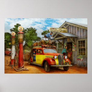 Benzinestation - Verse levering aan Pie Town 1940 Poster